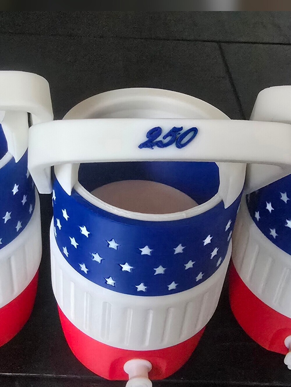 3D Printed Patriotic 12oz Can Cooler Cup Holder 4th of July USA Red White Blue - Picture 3 of 3